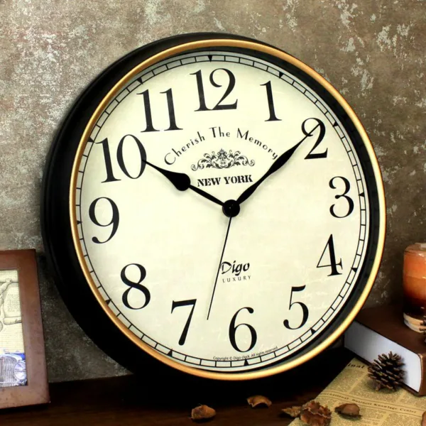 Large 41cm Silent Retro Wall Clock for Home and Office