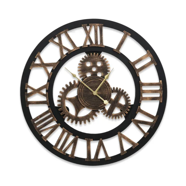 Artiss 60CM Luxury Vintage Wall Clock in Black