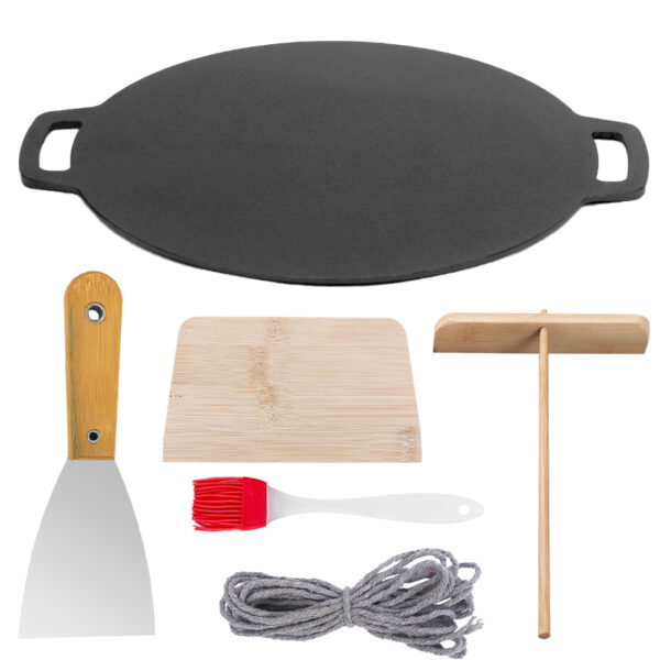 40cm Seasoned Cast Iron Pan for Baking & Pancakes