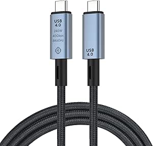 AHGEIIY Thunderbolt 4 Cable for iPhone & MacBooks – Supports 8K@60Hz, 240W Charging, 40Gbps USB 4