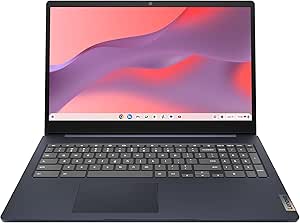 لپ‌تاپ Lenovo IdeaPad 3i Chromebook با نمایشگر 15.6 اینچ FHD، پردازنده Intel Celeron N4500، رم 8 گیگابایت، حافظه 64GB eMMC، رزولوشن 1920×1080، دوربین 720p، سیستم‌عامل Chrome OS، رنگ Abyss Blue